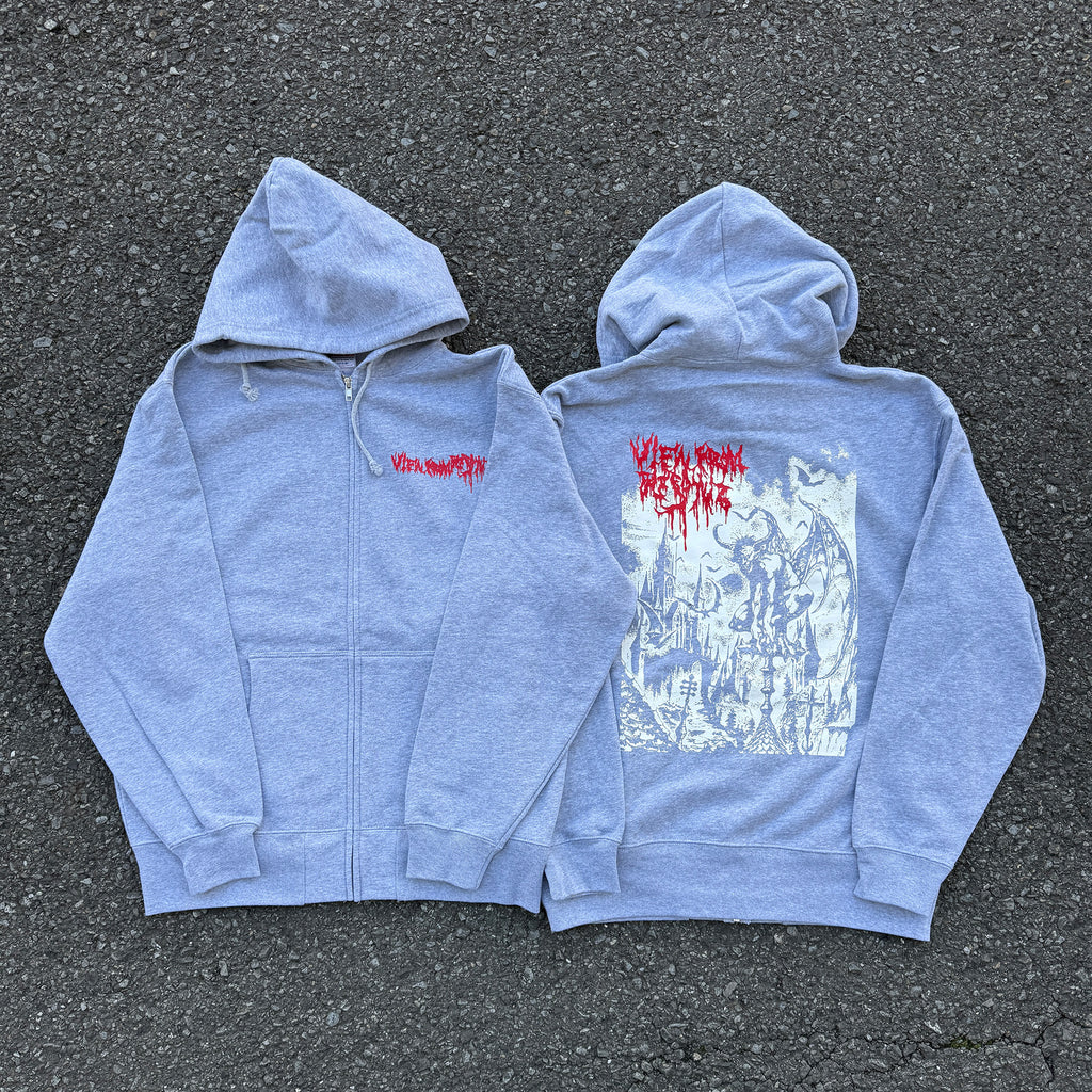 Devil - Zip Hoodie #gray